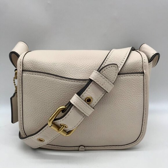 Coach White Pebbled Leather Tabby Messenger 19 Crossbody CJ846 - Picture 2 of 11